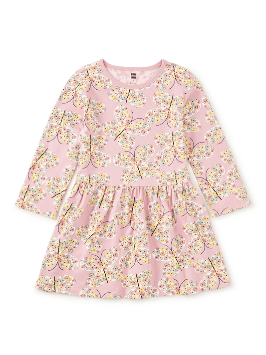 Tea Rose Butterfly L/s Dress