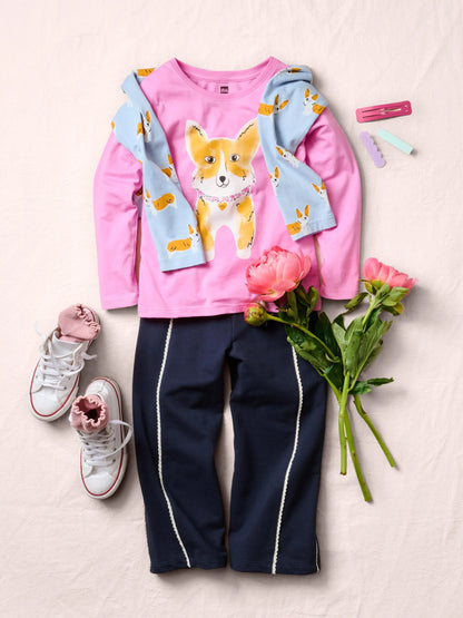Long Sleeve Corgis Pocket Tee