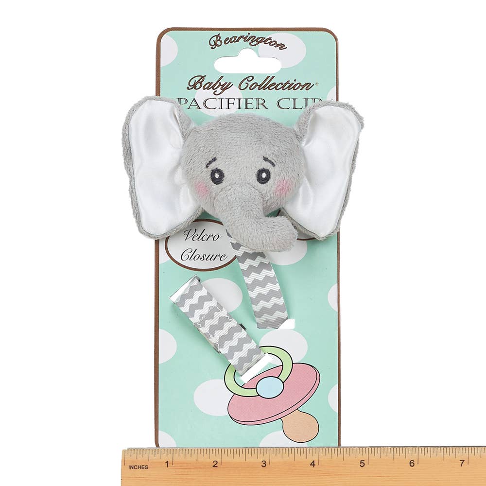 Lil' Spout Gray Elephant Pacifier Clip
