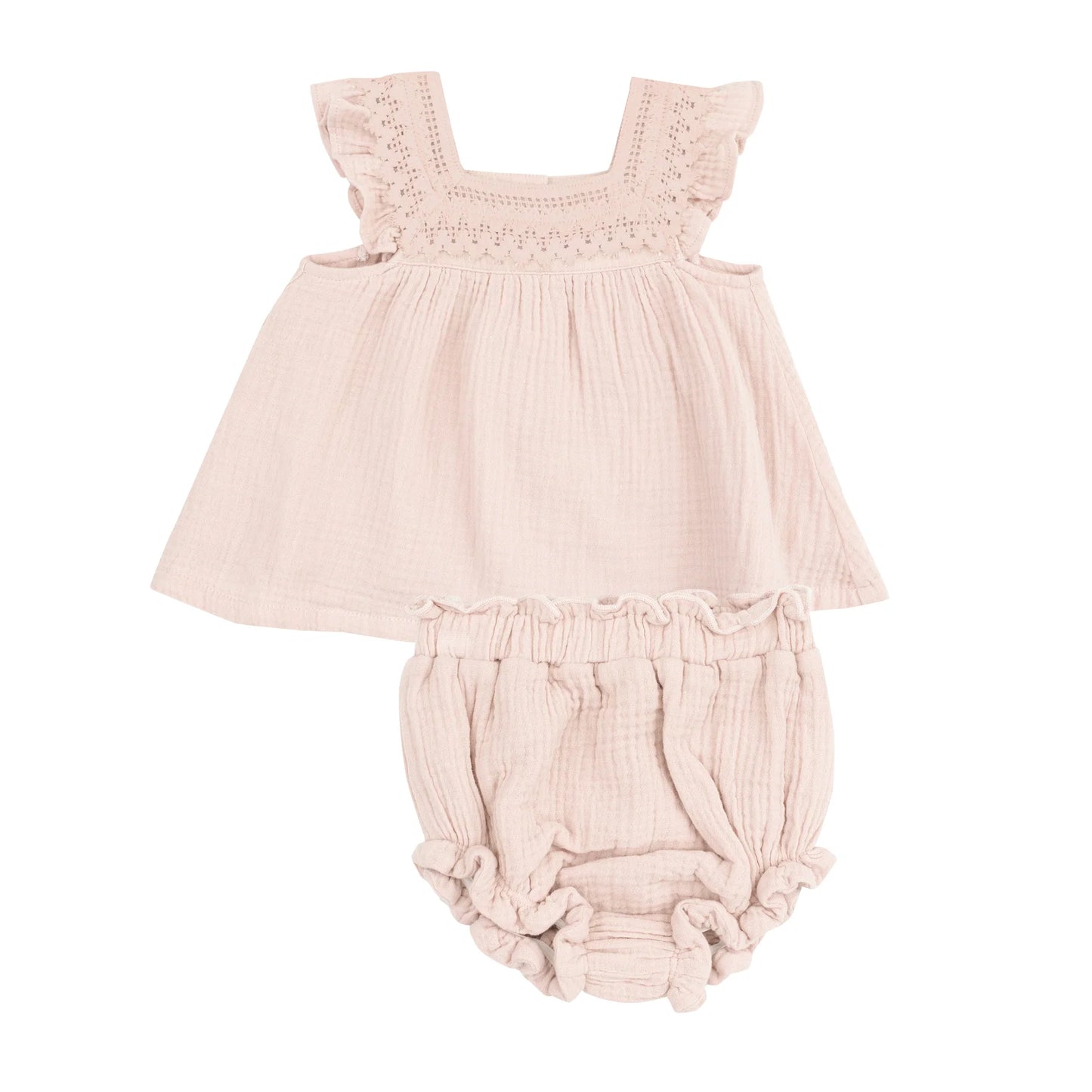 Muslin Pinafore & High Waisted Bloomer