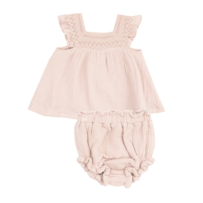 Muslin Pinafore & High Waisted Bloomer