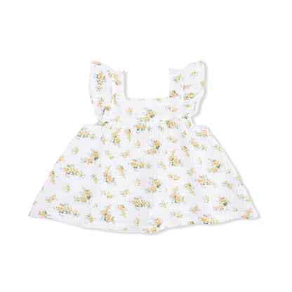 Sunshine Roses Pinafore Dress w/Bloomers