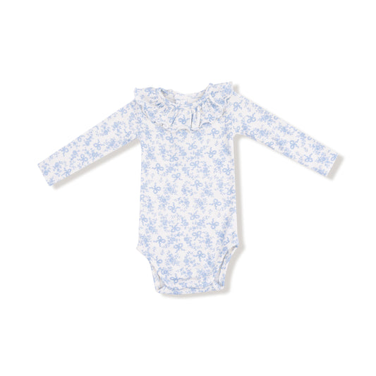 Romi Floral Bodysuit w/Ruffle Collar
