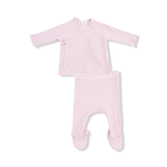 Basics Veiled Pink L/s Kimono Set
