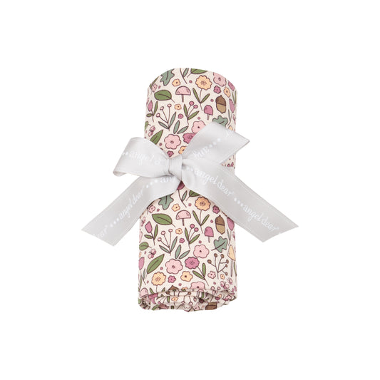 Acorn Floral Swaddle Blanket