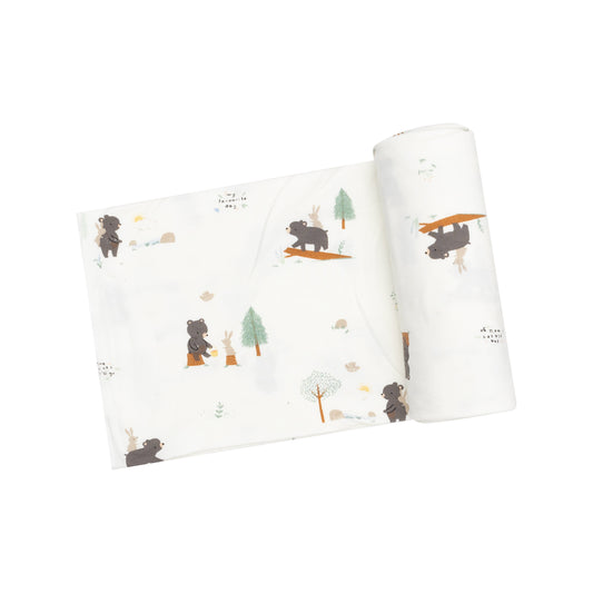 Bear And Bunny Adventures Swaddle Blanket