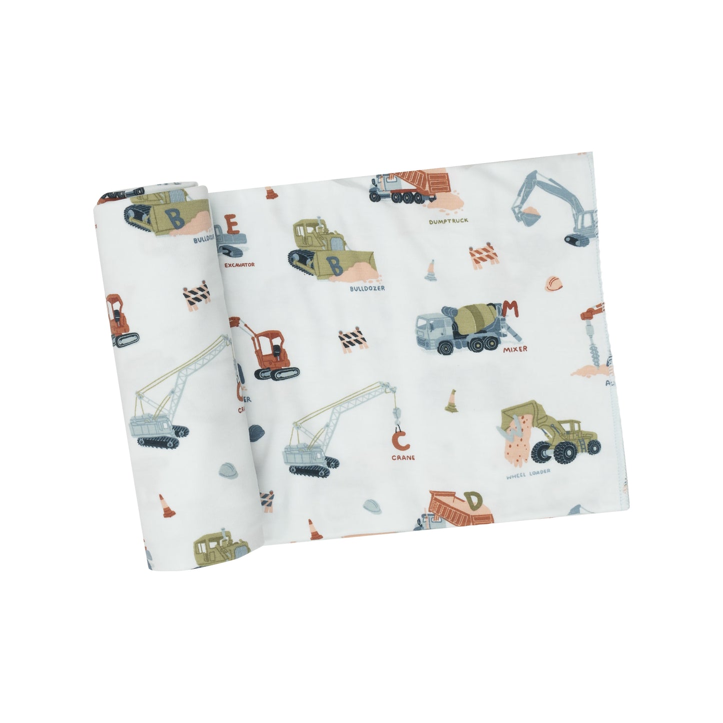 Construction Alphabet Swaddle Blanket