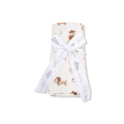 Cowboy Dogs Swaddle Blanket