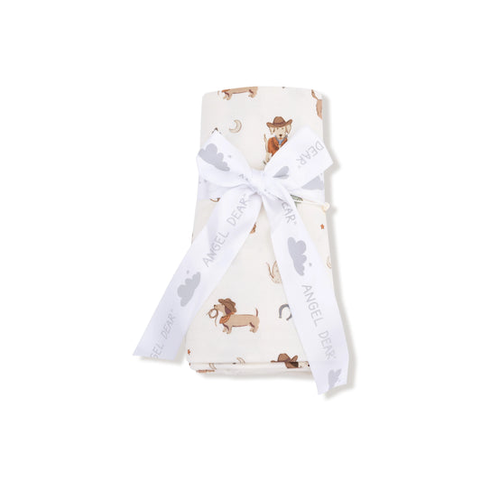 Cowboy Dogs Swaddle Blanket