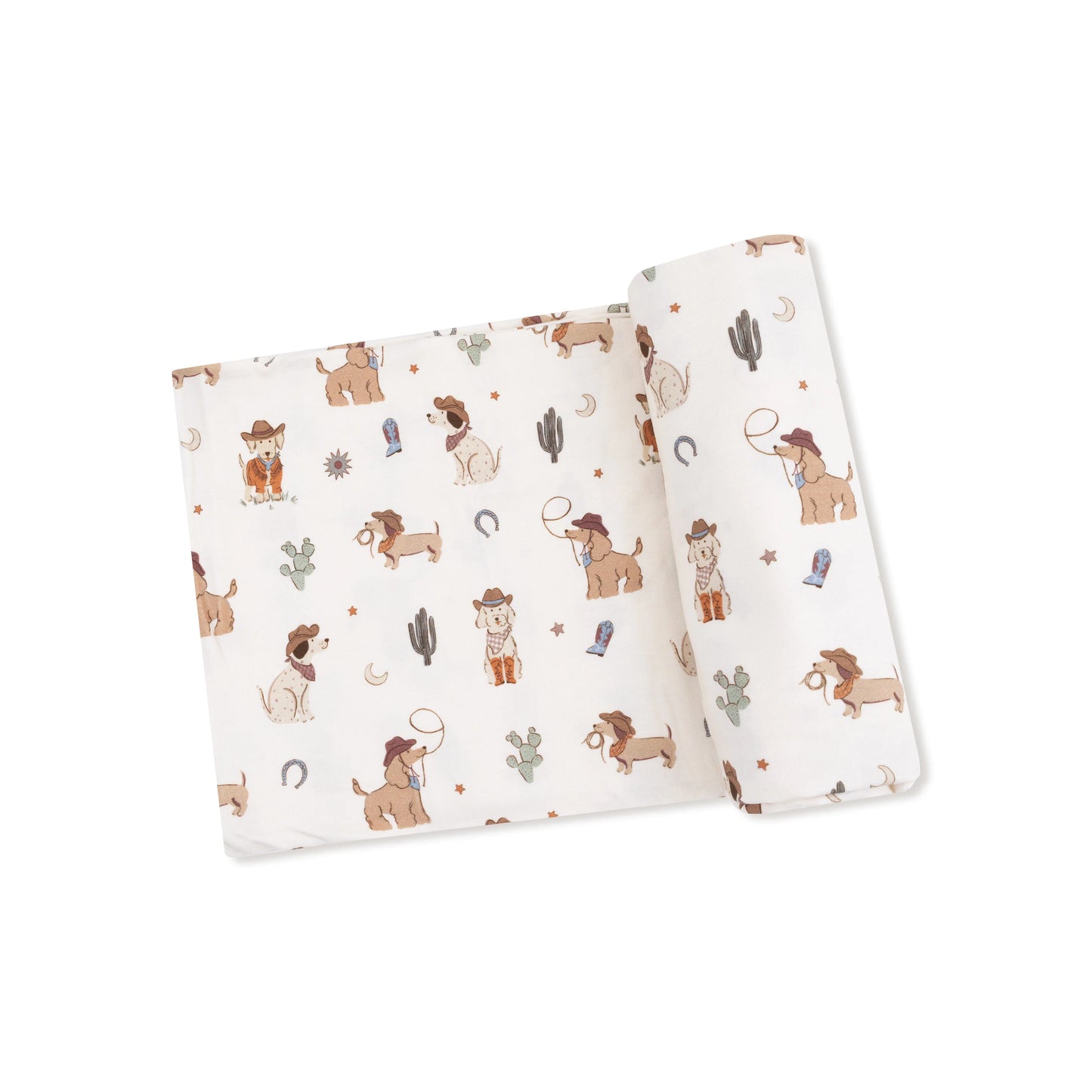 Cowboy Dogs Swaddle Blanket