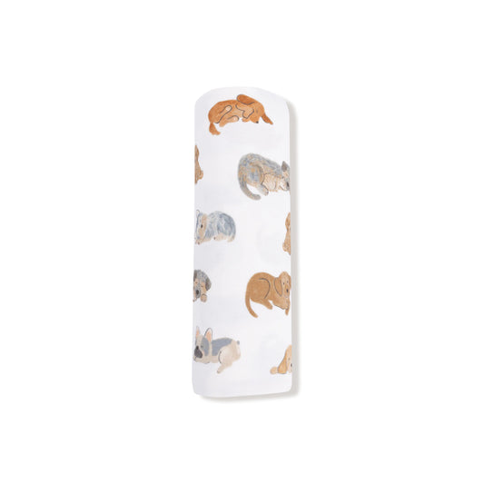 Napping Puppies Swaddle Blanket
