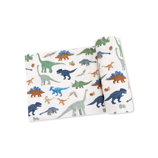Washy DInos Swaddle Blanket