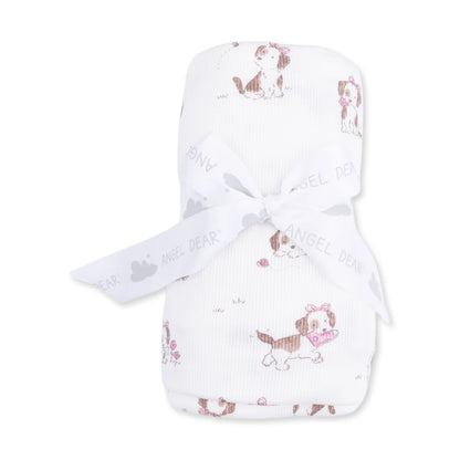 Explorer Puppy Pink Swaddle Blanket