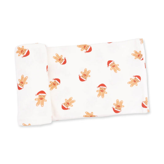 Simple Gingerbread Swaddle Blanket