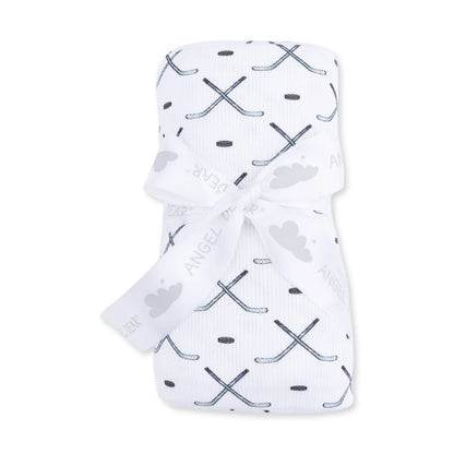 Simple Hockey Pink Swaddle Blanket