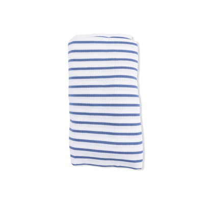 Navy Stripe Ribbed Swaddle