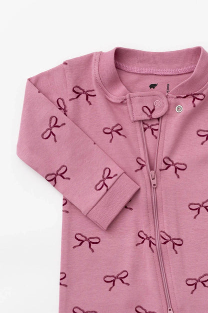 Baby Pajamas Pink Ribbons Onesie