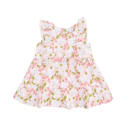 Picot Trim Magnolia Dress