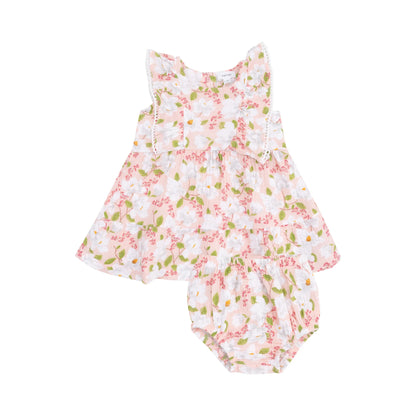 Picot Trim Magnolia Dress
