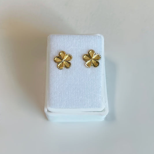 Big Flower 10 KT. Gold Earrings