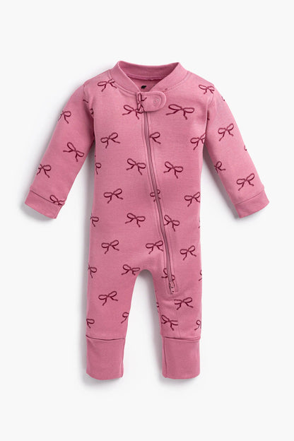 Baby Pajamas Pink Ribbons Onesie