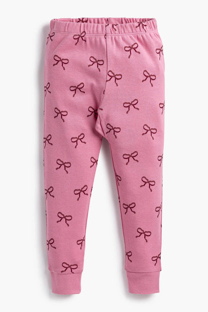 Girl Pink Ribbons Loungewear Set