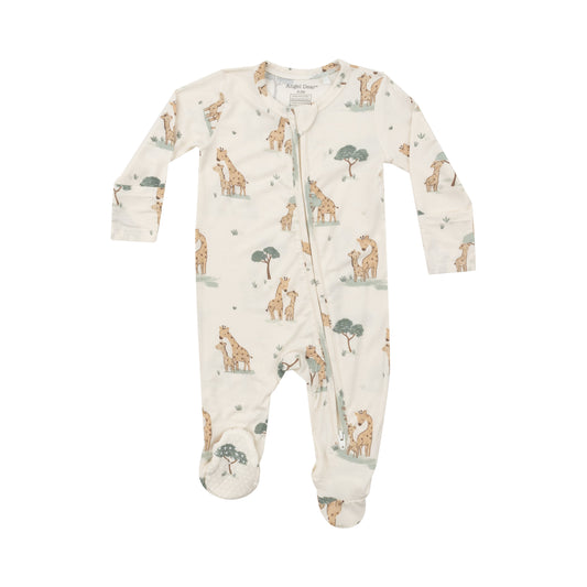 Giraffe Families 2 Way Zipper Footie