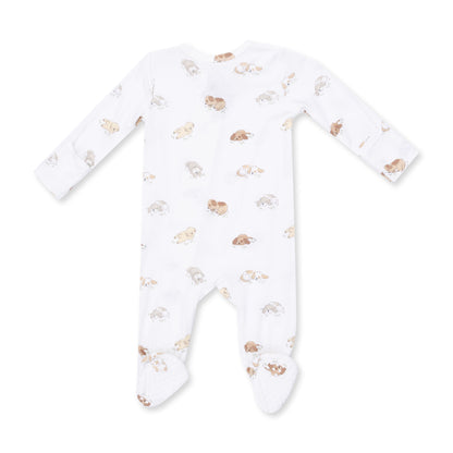Puppy Snuggle Club 2 Way Zipper Footie