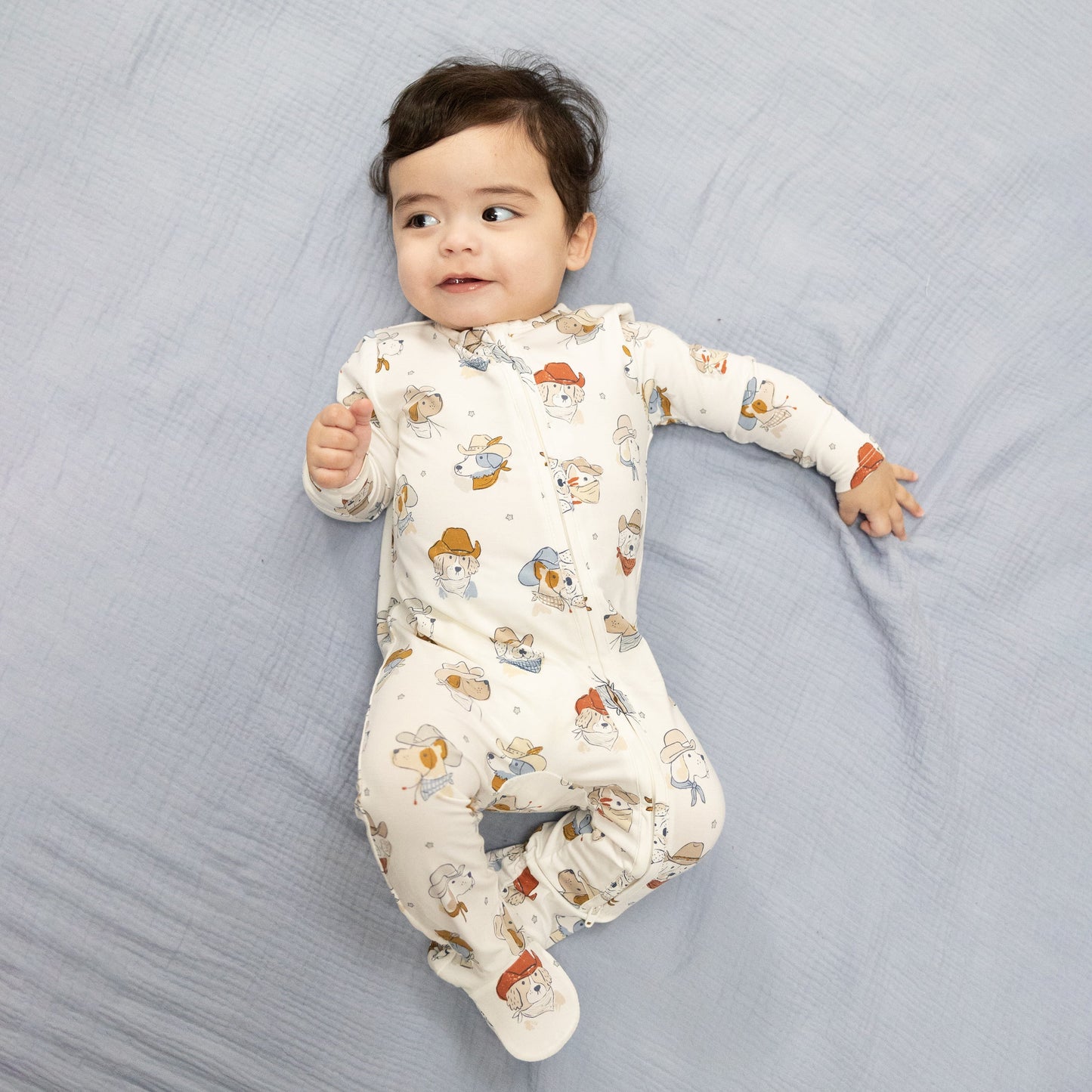 Cowdogs 2 Way Zipper Footie