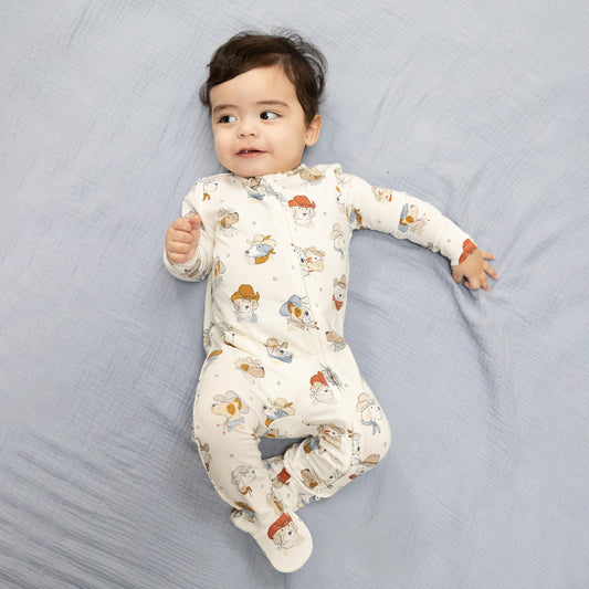 Cowdogs 2 Way Zipper Footie