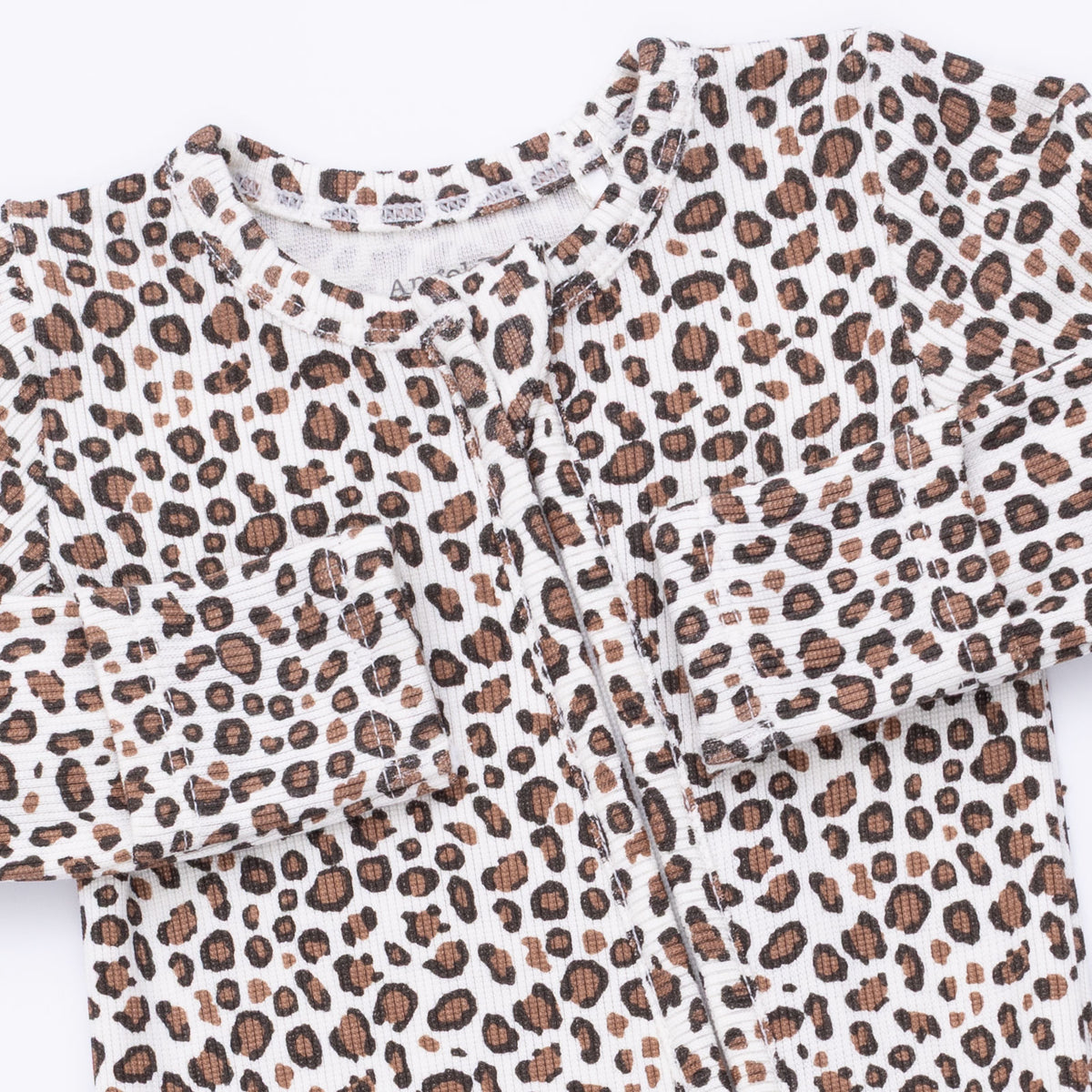 Leopard 2 Way Zipper Footie