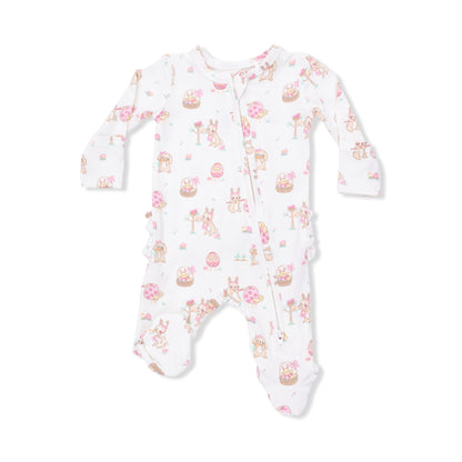 Easter Egg Hunt Pink 2 Way Footie