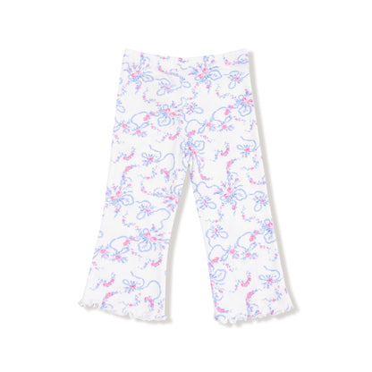 Ribbon Floral Fling Waffle Shirt & Flare Pant