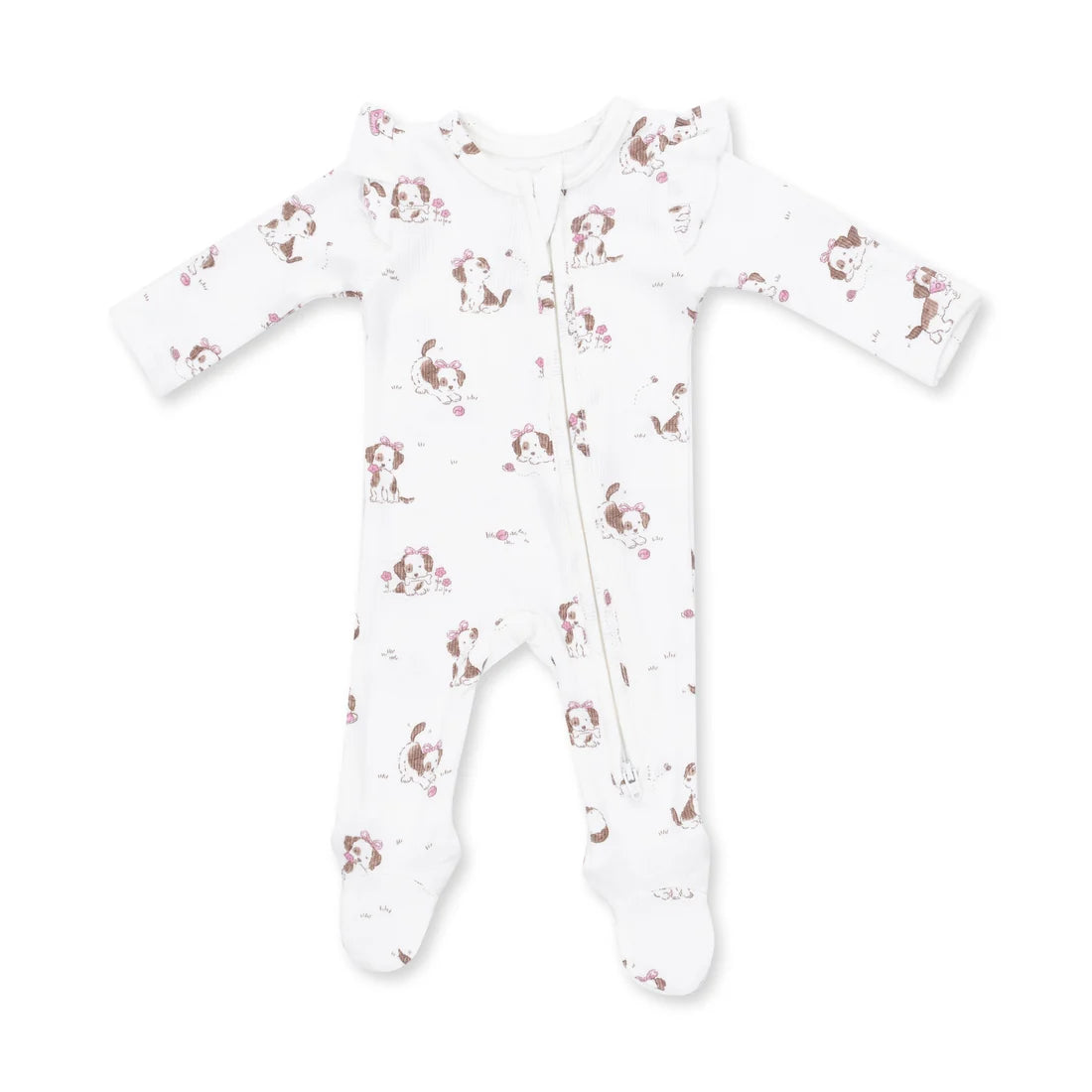 Explorer Puppy Pink 2 Way Zipper Footie