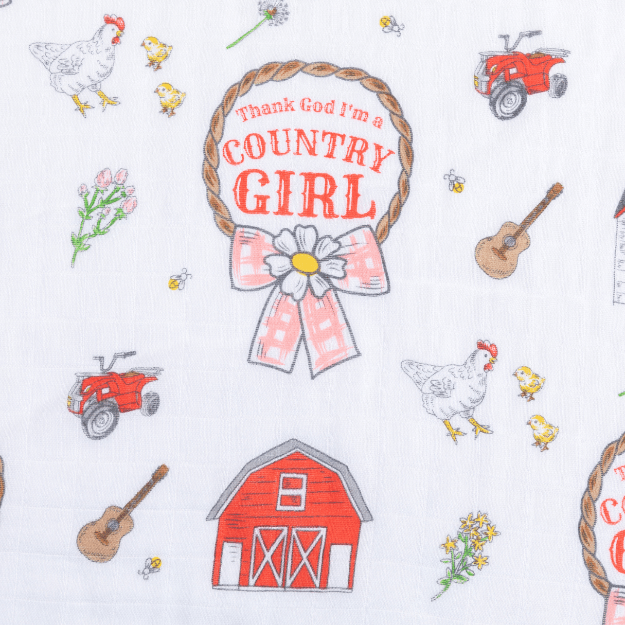 Country Girl Burp Cloth and Bib