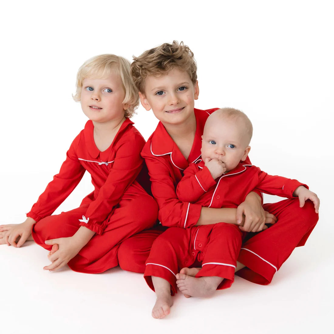 Ribbon Red L/s Coat Style Romper