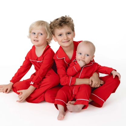 Ribbon Red L/s Coat Style Romper