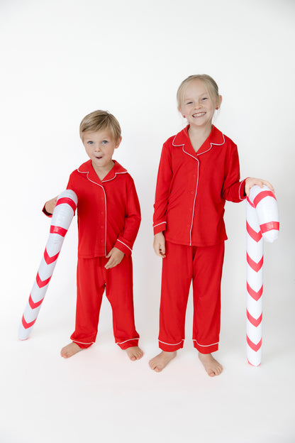 Ribbon Red Loungewear Set w/Pockets