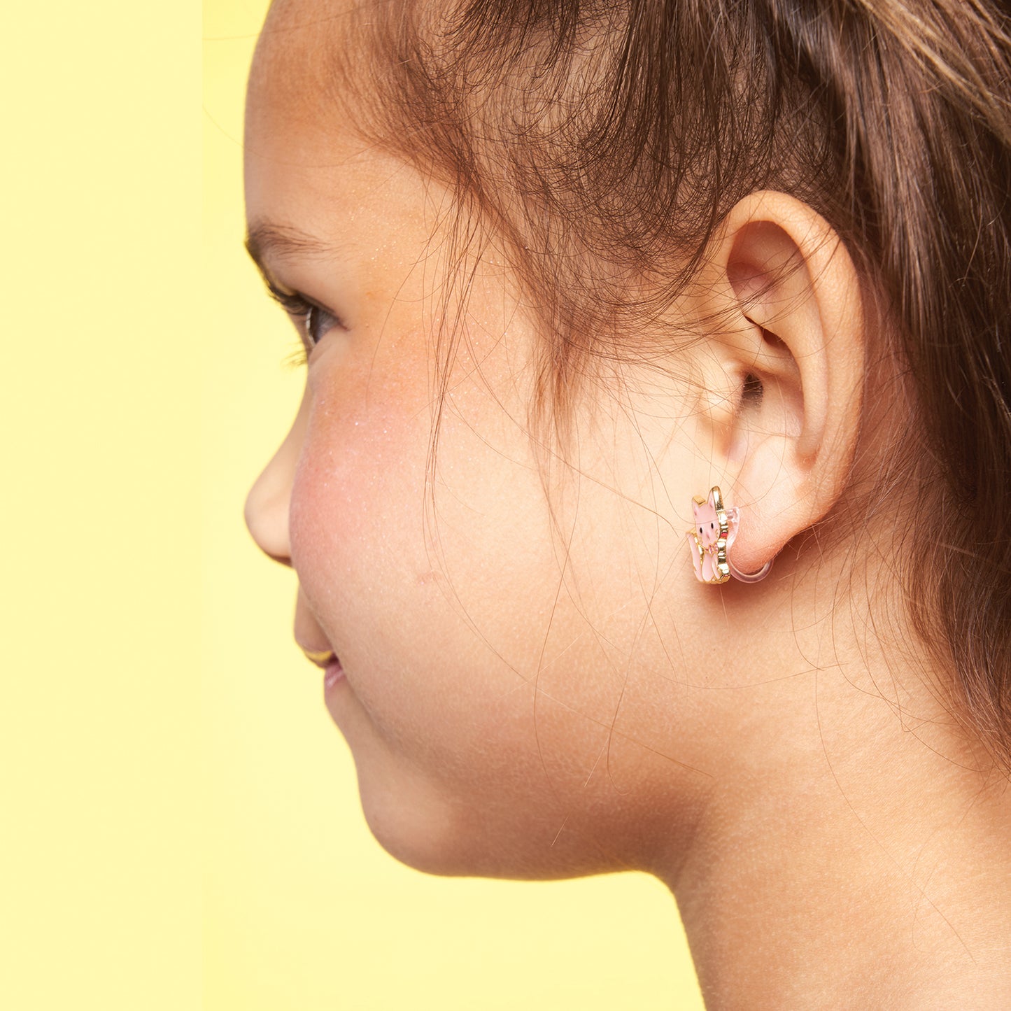 Pink Kitty Cutie Clip-On Earrings