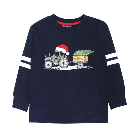Christmas Tractor Long Sleeve T