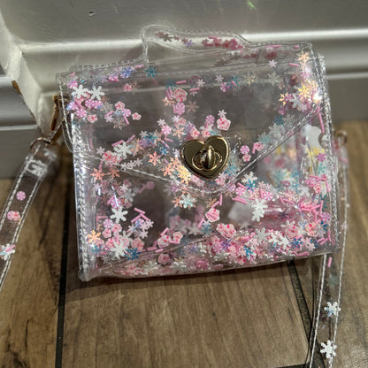 Pink Peppermint Clear Jelly Purse