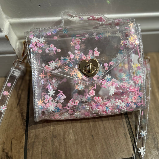 Pink Peppermint Clear Jelly Purse