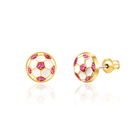 Soccer Ball Stud Earrings