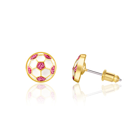 Soccer Ball Stud Earrings