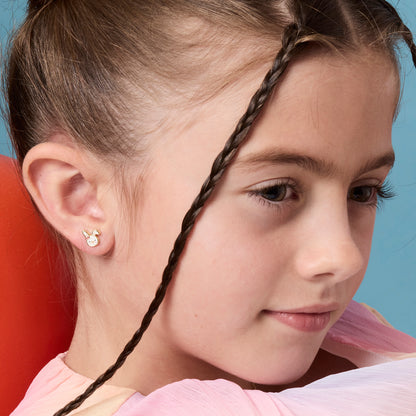 Bouncy Bunny Cutie Enamel Studs