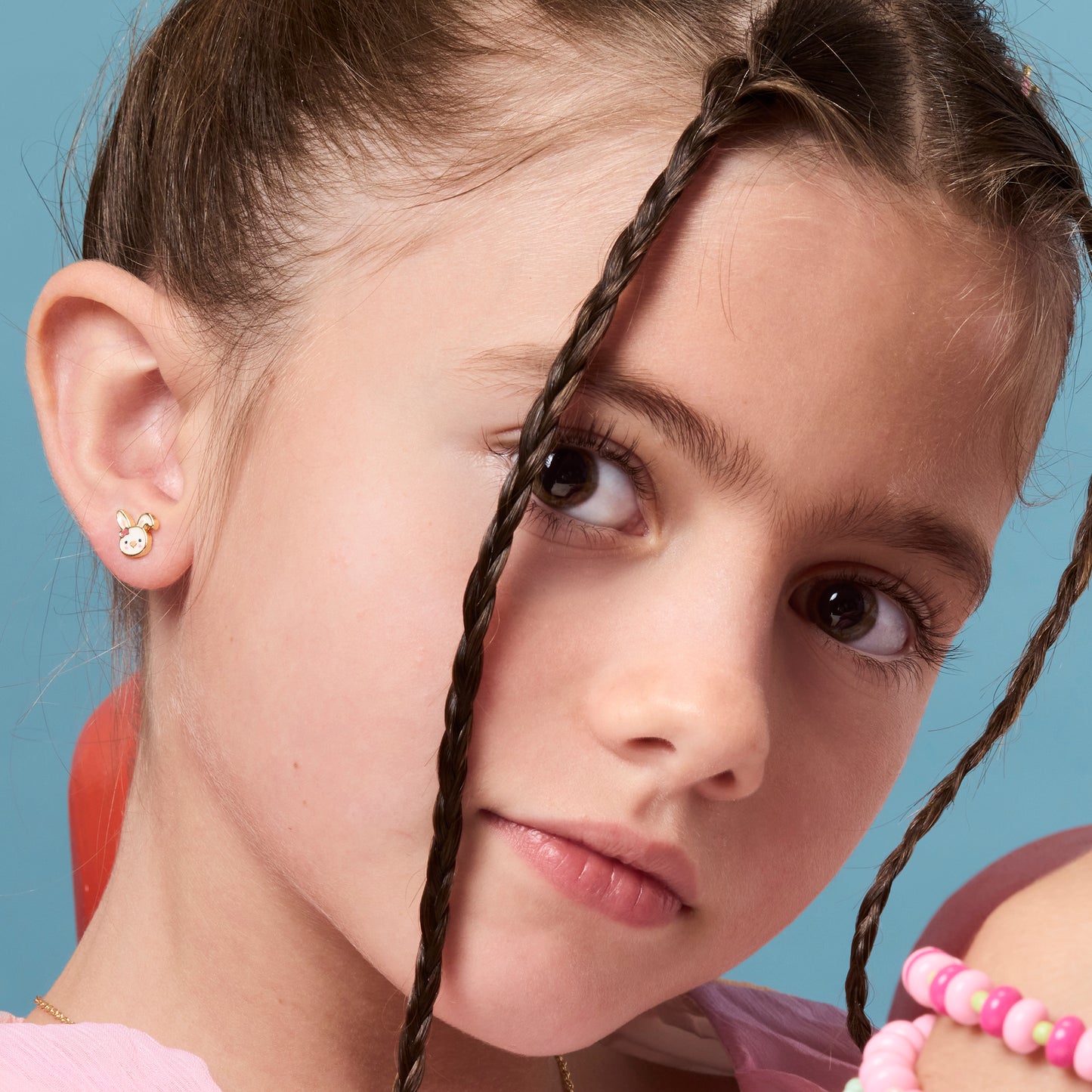 Bouncy Bunny Cutie Enamel Studs