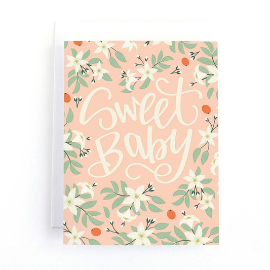 Sweet Baby Floral New Baby Card