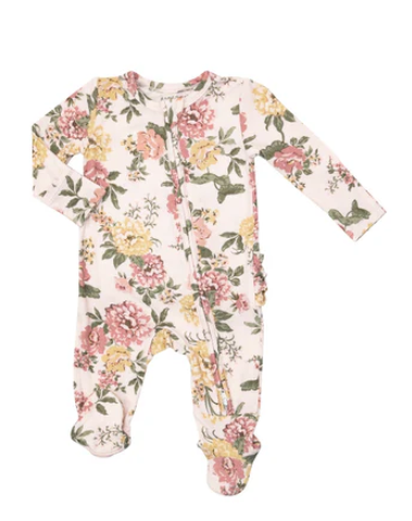 Dahlia Zipper Footie