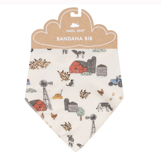 Hay Farmer Blue Bandana Bib