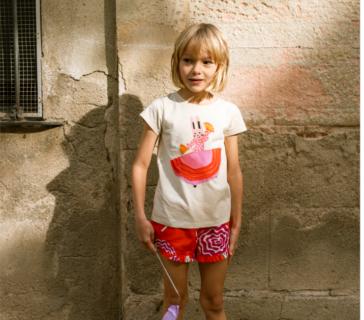 Girl Dancing Bunny Graphic Tee